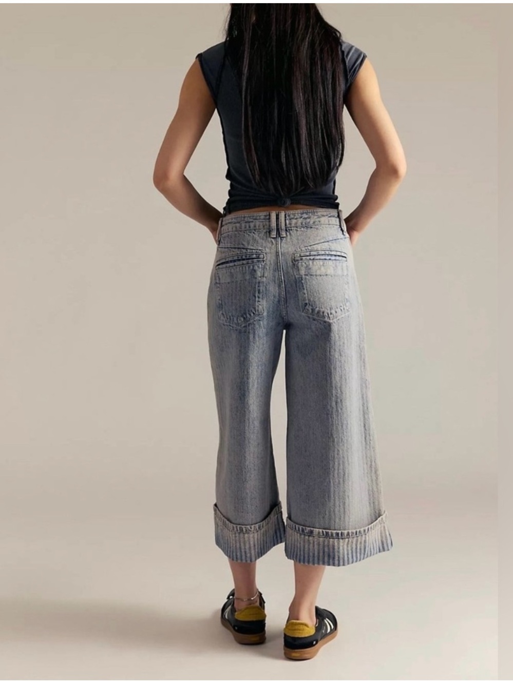 Free People We The Free Brette Crop Wide Leg Jean Size 29 NWT - Picture 2 of 12